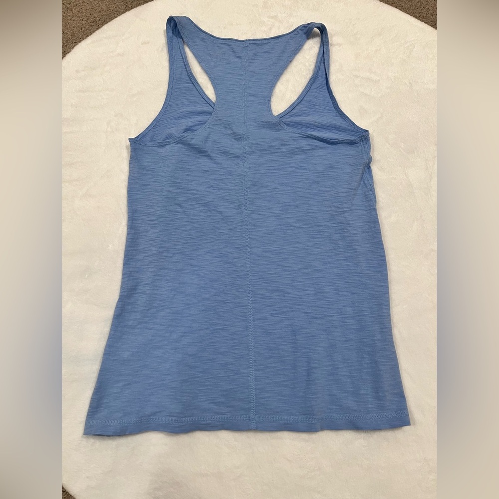 Lilly Pulitzer Luxletic Etta V-Neck Tank Top Pima Cotton Blue XS - Picture 2 of 7
